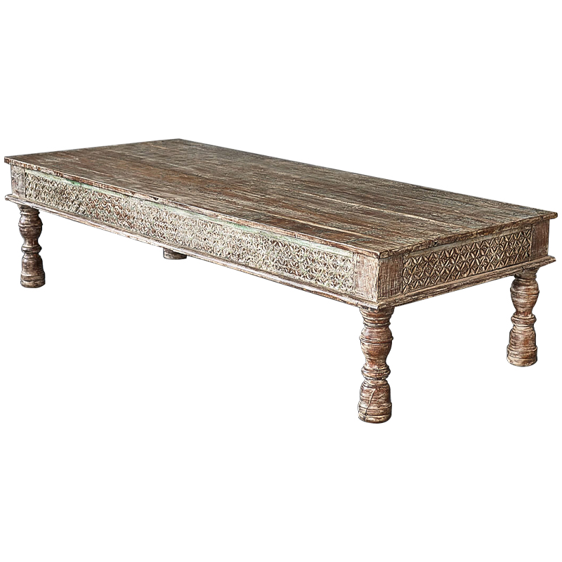 Кофейный стол из массива манго Devina Grey Mango Coffee Table Коричневый винтаж Кофейный стол из массива манго Devina Grey Mango Coffee Table Коричневый винтаж в Брянске | Loft Concept