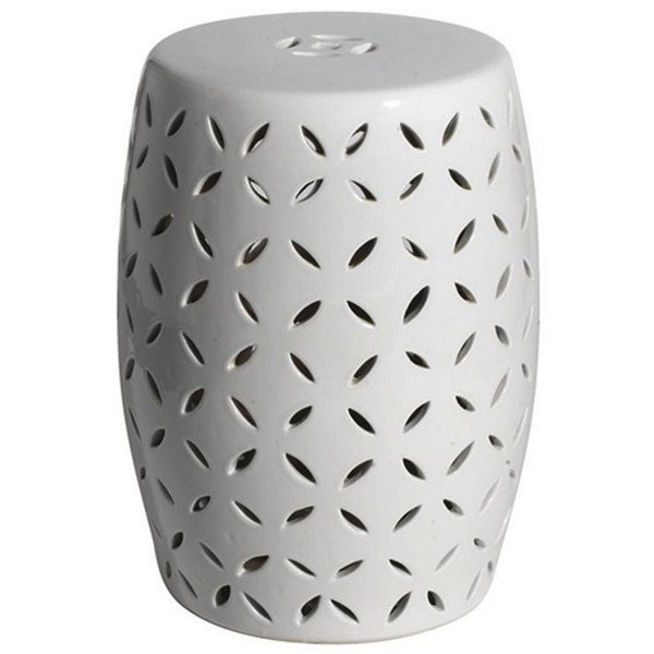 Керамический табурет Carved Garden Stool - White Белый Керамический табурет Carved Garden Stool - White Белый в Брянске | Loft Concept