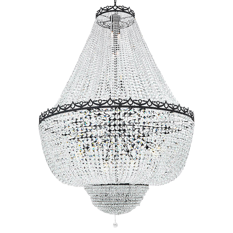 Люстра Fidelma Chandelier 130 Прозрачный Черный Люстра Fidelma Chandelier 130 Прозрачный Черный в Брянске | Loft Concept