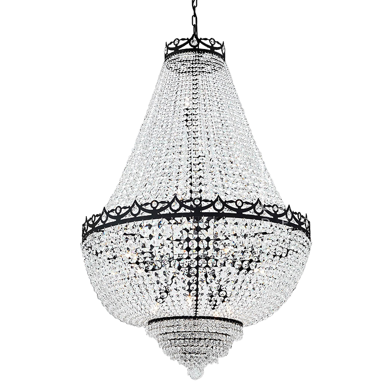 Люстра Fidelma Chandelier Прозрачный Черный Люстра Fidelma Chandelier Прозрачный Черный в Брянске | Loft Concept