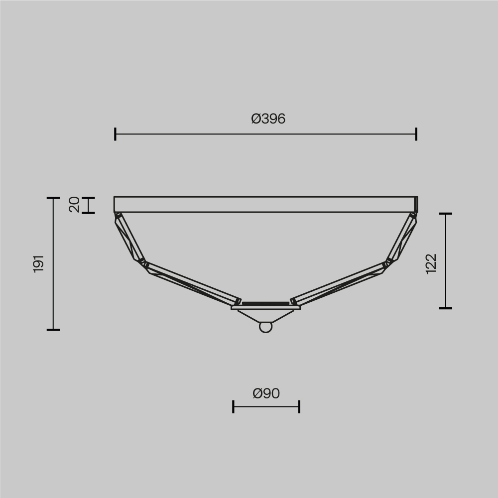 Потолочный светильник Facet E14х4 в Брянске
