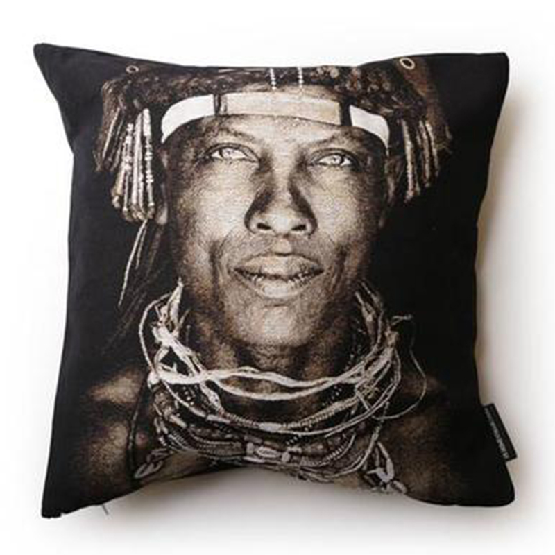 Декоративная Подушка Ovakaona Tribe Angola Черный Серый Декоративная Подушка Ovakaona Tribe Angola Черный Серый в Брянске | Loft Concept