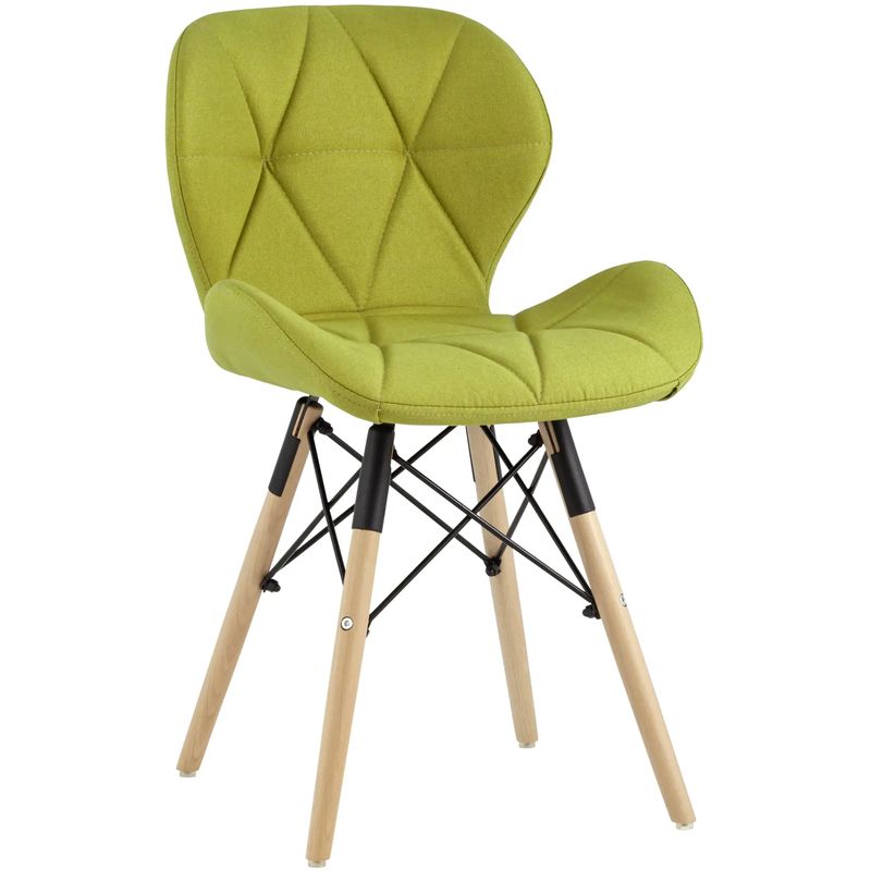 Стул Jeroen Chair Рогожка Цвет Лайм Лайм Древесина Черный в Брянске | Loft Concept 