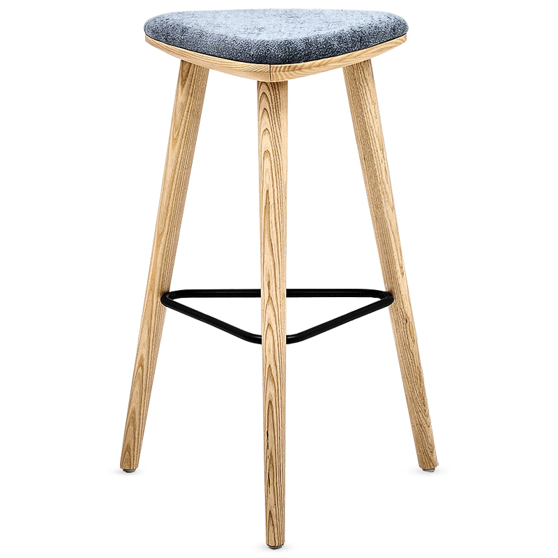 Барный стул Bitan Stool Черный Древесина Серый Барный стул Bitan Stool Черный Древесина Серый в Брянске | Loft Concept