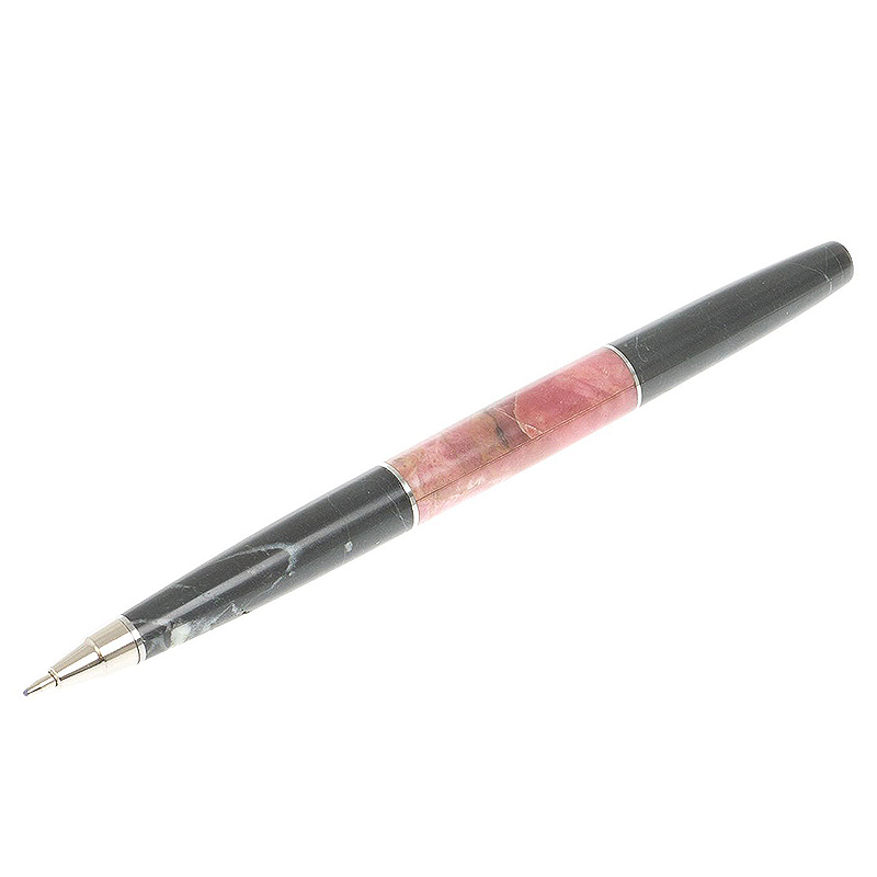 Ручка шариковая из натуральных камней Родонит Змеевик Stone Pens Розовый Черный Серебряный Ручка шариковая из натуральных камней Родонит Змеевик Stone Pens Розовый Черный Серебряный в Брянске | Loft Concept