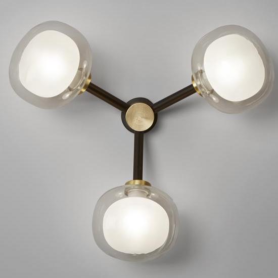 Бра NABILA WALL CEILING LAMP Глянцевое золото Белый Черный Бра NABILA WALL CEILING LAMP Глянцевое золото Белый Черный в Брянске | Loft Concept