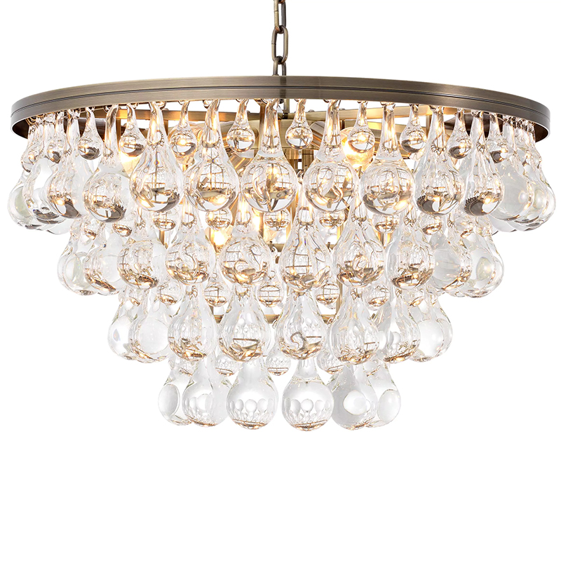 Люстра Eichholtz Chandelier Bolzano Brass Латунь Прозрачное Стекло Люстра Eichholtz Chandelier Bolzano Brass Латунь Прозрачное Стекло в Брянске | Loft Concept