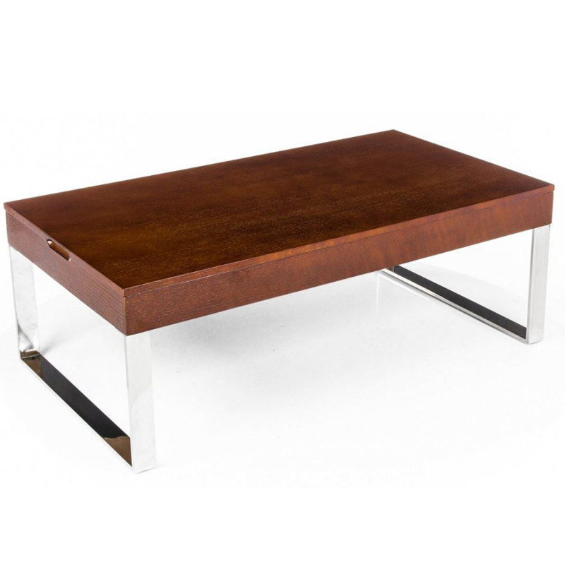 Кофейный стол Annecy Coffee Table brown Коричневый Хром Кофейный стол Annecy Coffee Table brown Коричневый Хром в Брянске | Loft Concept