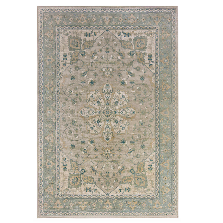 Ковёр из вискозы Indian pattern Symetry Голубой пастельный Ковёр из вискозы Indian pattern Symetry Голубой пастельный в Брянске | Loft Concept