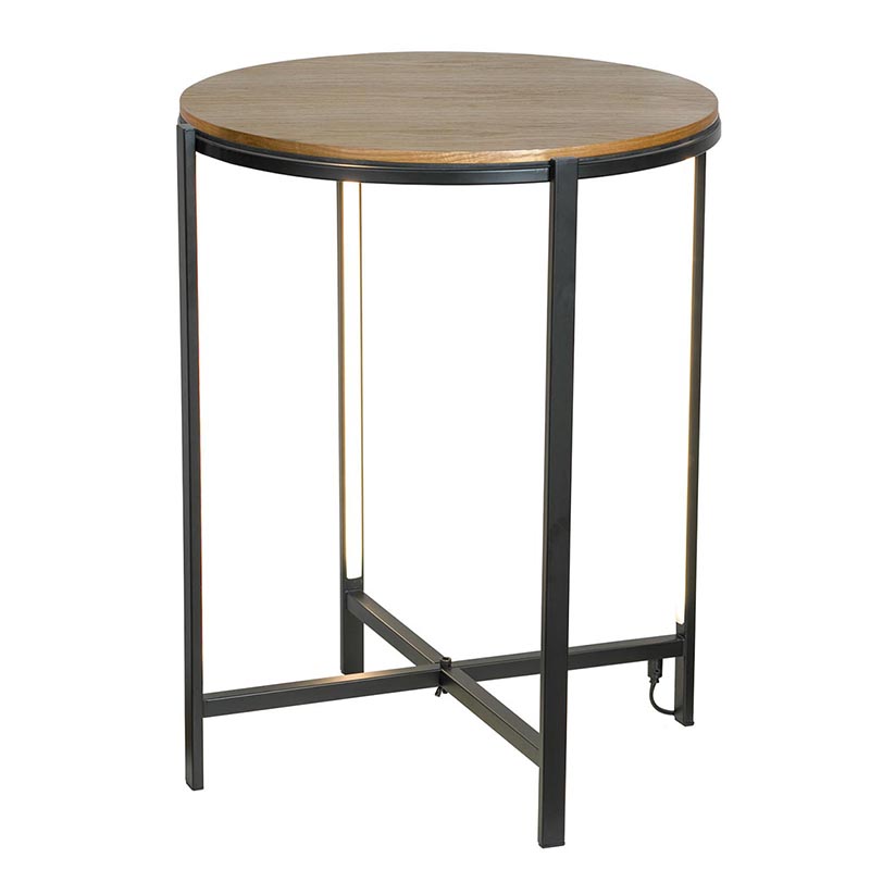 Приставной стол Kelin Side Table Black LED Черный Орех Приставной стол Kelin Side Table Black LED Черный Орех в Брянске | Loft Concept