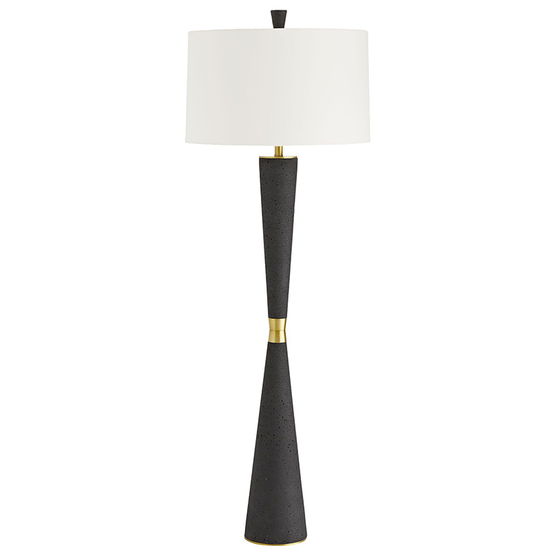 Торшер Arteriors GROM FLOOR LAMP Золотой Белый Черный Торшер Arteriors GROM FLOOR LAMP Золотой Белый Черный в Брянске | Loft Concept