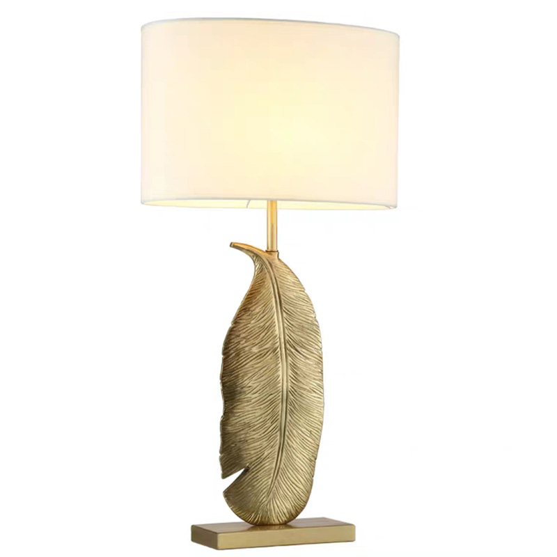 Настольная лампа Leaf Brass Table Lamp Золотой Белый Черный Настольная лампа Leaf Brass Table Lamp Золотой Белый Черный в Брянске | Loft Concept