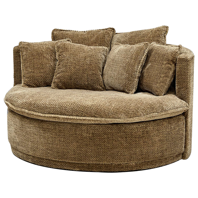 Кушетка круглая Endeavor Chair Коричневая Коричневый Кушетка круглая Endeavor Chair Коричневая Коричневый в Брянске | Loft Concept