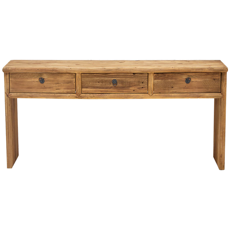 Деревянная консоль с 3-мя ящиками Gillian Wood Console Коричневый Древесина Деревянная консоль с 3-мя ящиками Gillian Wood Console Коричневый Древесина в Брянске | Loft Concept