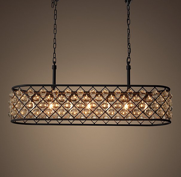 Люстра RH Spencer Rectangular Chandelier 100 Черный Люстра RH Spencer Rectangular Chandelier 100 Черный в Брянске | Loft Concept