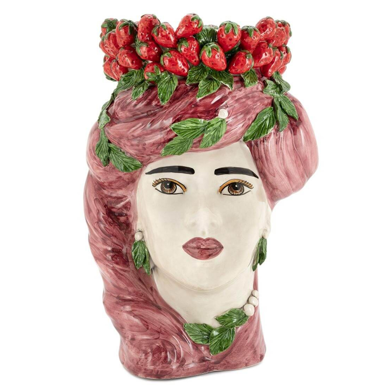 Ваза VASE STRAWBERRIES HEAD LADY BIG Red Бургундский красный Ваза VASE STRAWBERRIES HEAD LADY BIG Red Бургундский красный в Брянске | Loft Concept