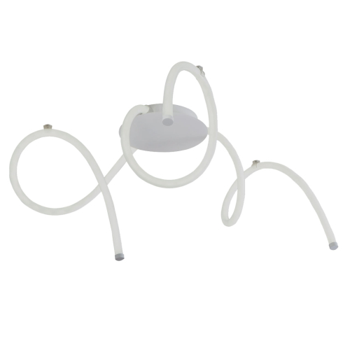 Люстра белого цвета с тремя изогнутыми светодиоидными плафонами Luke Lampco Tracer Lamp Белый в Брянске | Loft Concept 