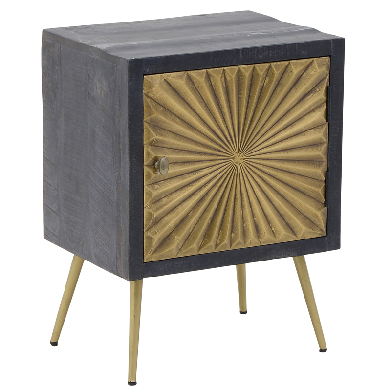 Тумба Loritz Sun Nightstand Золотой Черный Тумба Loritz Sun Nightstand Золотой Черный в Брянске | Loft Concept