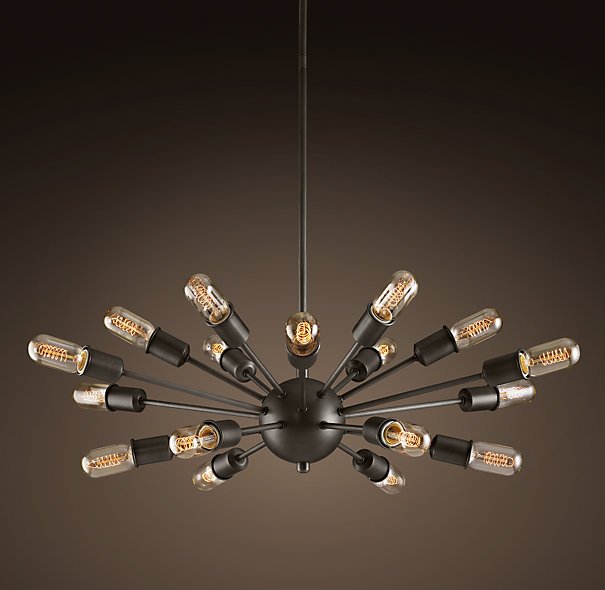 Люстра Loft Industrial Sputnik Chandelier Elliptical Черный Люстра Loft Industrial Sputnik Chandelier Elliptical Черный в Брянске | Loft Concept