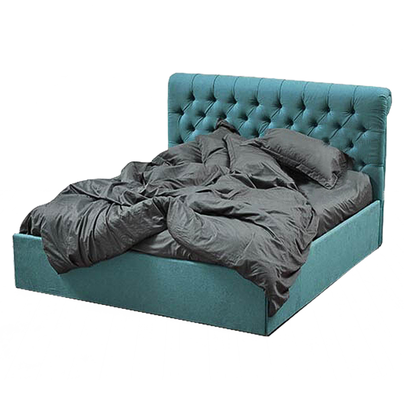 Кровать Turquoise Capitone Bed Бирюзовый Кровать Turquoise Capitone Bed Бирюзовый в Брянске | Loft Concept