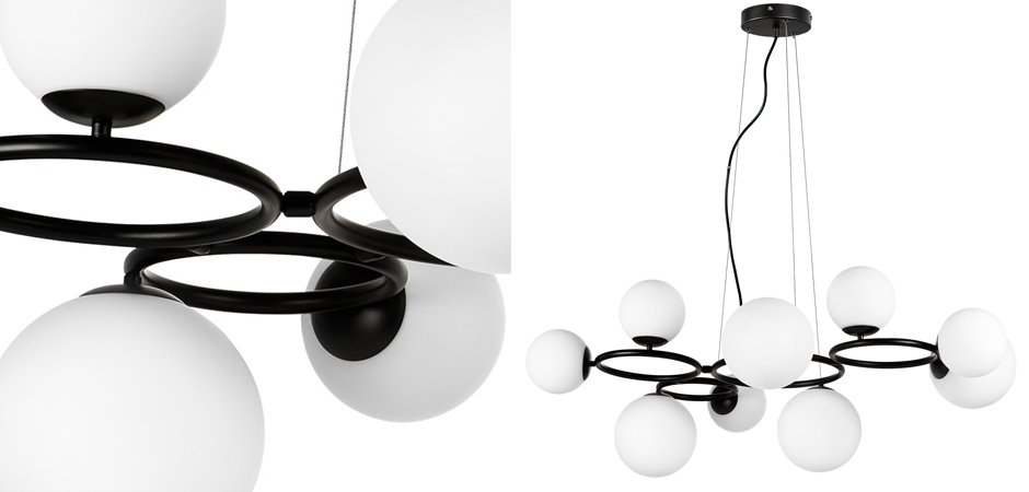 Люстра Bubbles on 4 Rings Chandelier Black Люстра Bubbles on 4 Rings Chandelier Black - Loft-Concept в Брянске