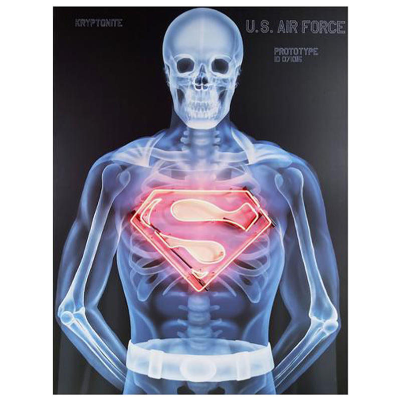 Дизайнерский Неоновый Постер Супермен Superman Skeleton Мульти Дизайнерский Неоновый Постер Супермен Superman Skeleton Мульти в Брянске | Loft Concept