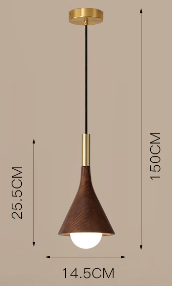 Подвесной светильник с деревянным корпусом конусообразной формы TAPIO Walnut Подвесной светильник с деревянным корпусом конусообразной формы TAPIO Walnut в Брянске