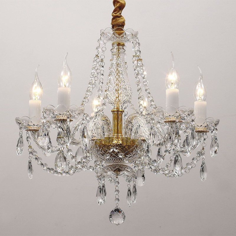 Хрустальная люстра со стеклянными рожками CRYSTAL LAMPS Золотой Прозрачный Хрустальная люстра со стеклянными рожками CRYSTAL LAMPS Золотой Прозрачный в Брянске | Loft Concept