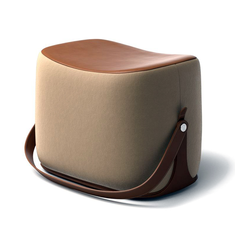 Пуф Langtry Pouf Beige Бежевый Коричневый Пуф Langtry Pouf Beige Бежевый Коричневый в Брянске | Loft Concept