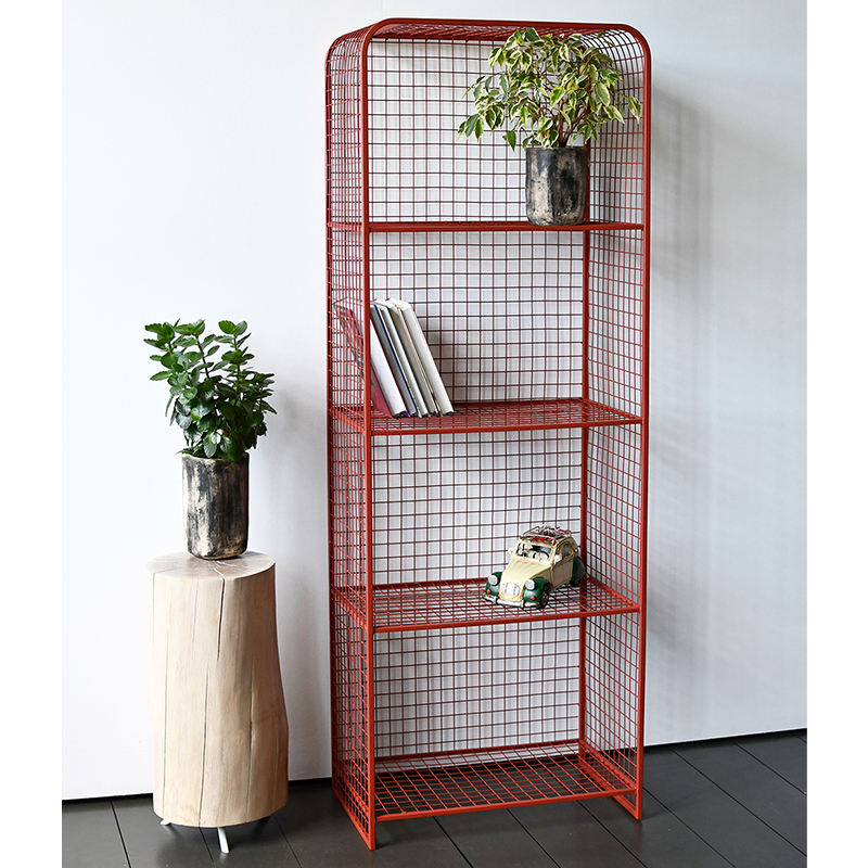 Стеллаж Weir Industrial Metal Rust Rack Красный Стеллаж Weir Industrial Metal Rust Rack Красный в Брянске | Loft Concept