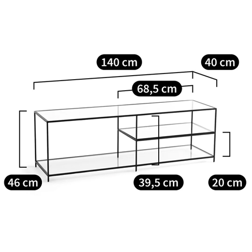 ТВ-тумба из стекла и металла Tingey Metal Glass TV Stand ТВ-тумба из стекла и металла Tingey Metal Glass TV Stand в Брянске
