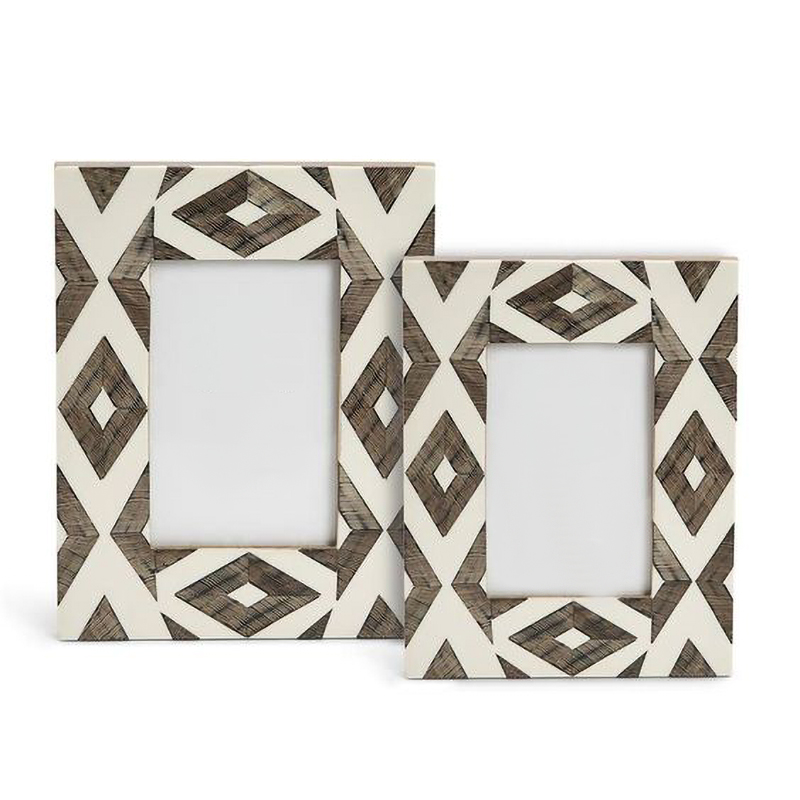 Фоторамка кость Ethnic Indian Wood Bone Inlay photo frame ivory ( слоновая кость ) Коричневый в Брянске | Loft Concept 