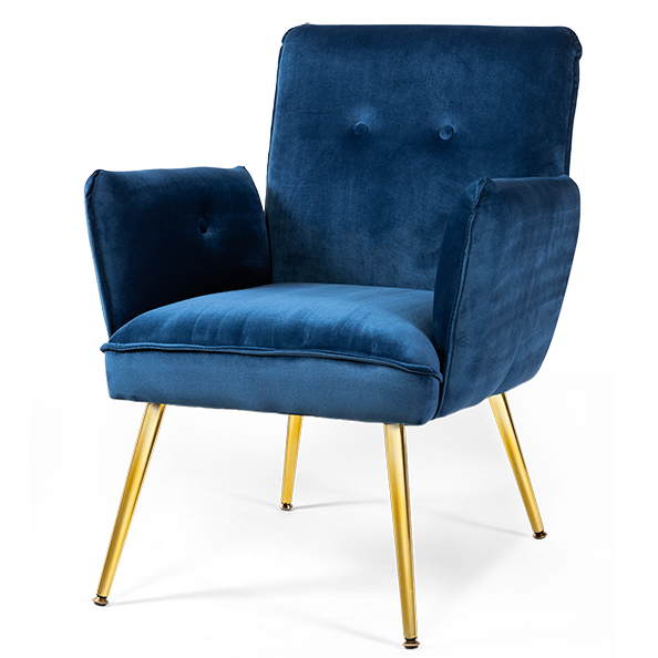 Кресло Mentoro blue Синий Латунь Кресло Mentoro blue Синий Латунь в Брянске | Loft Concept