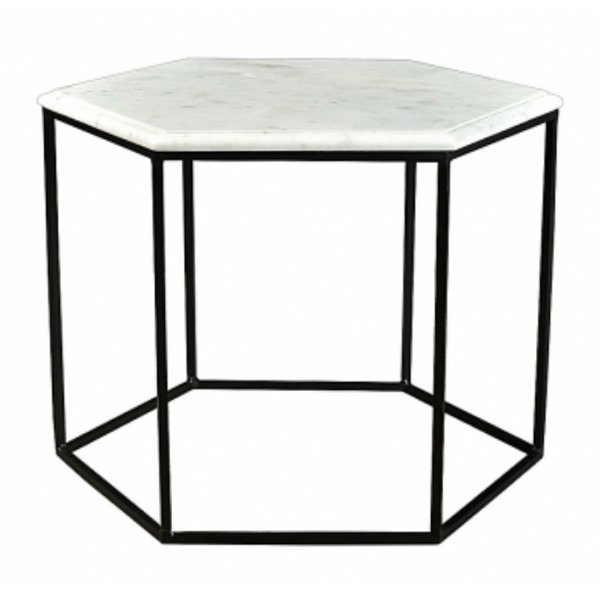 Кофейный столик Hexagon White Marble Белый Мрамор Bianco Черный матовый Кофейный столик Hexagon White Marble Белый Мрамор Bianco Черный матовый в Брянске | Loft Concept