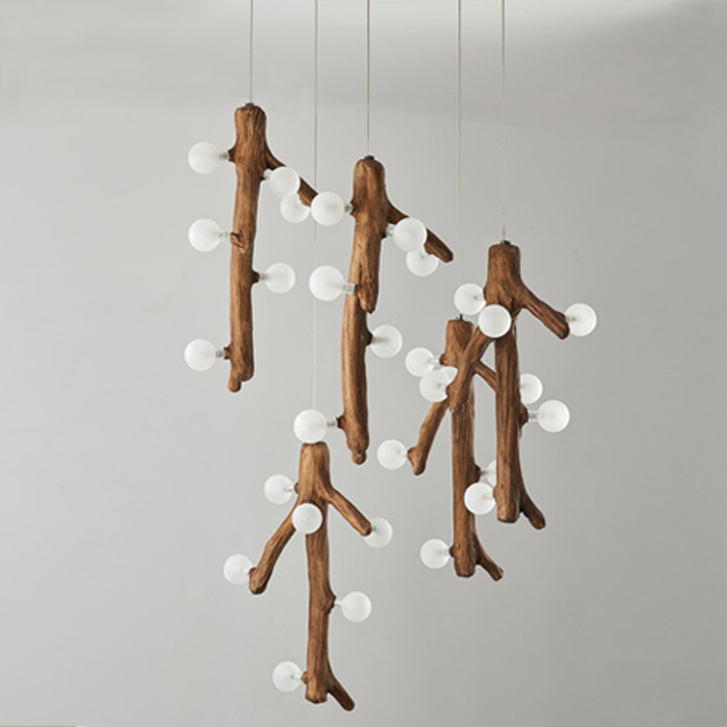 Люстра Tree branch Circle Chandelier Коричневый Белый Люстра Tree branch Circle Chandelier Коричневый Белый в Брянске | Loft Concept