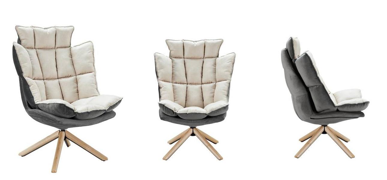 Кресло Baines цвет бежевый серый - фото