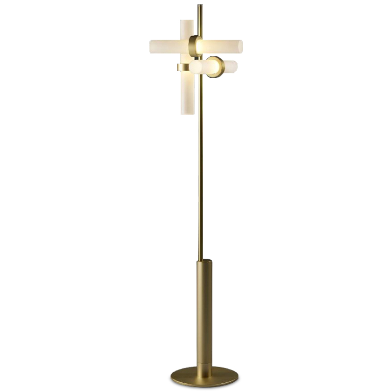Торшер CILON Typography Floor Lamp III Золотой Белый в Брянске | Loft Concept 