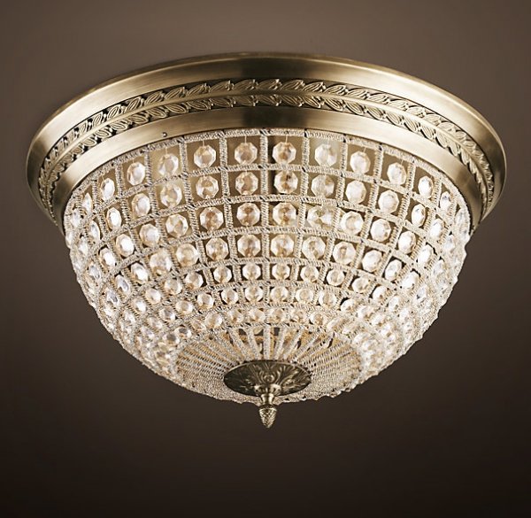 Потолочный светильник RH 19th c. Casbah Crystal Top 60 Темная бронза винтаж в Брянске | Loft Concept 