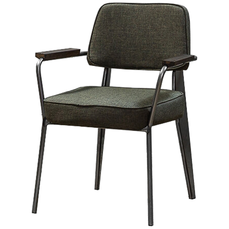 Стул Osgar Stool olive Оливковый Темный хром Коричневый Стул Osgar Stool olive Оливковый Темный хром Коричневый в Брянске | Loft Concept