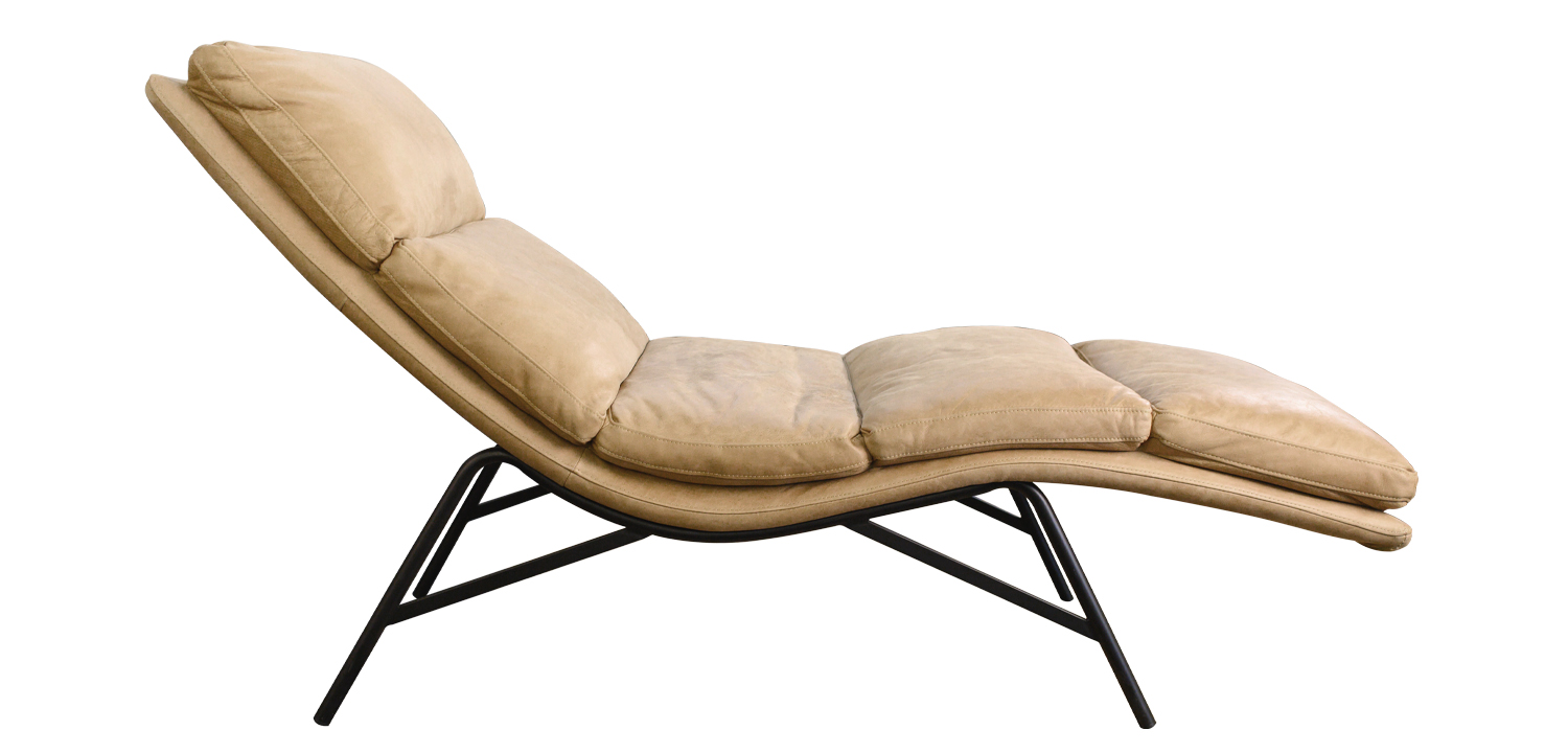 Кушетка Aimeric Leather Chaise Longue - фото