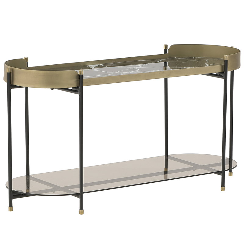 Кофейный стол Neale Coffee Table Золотой Черный Черный Мрамор Nero Кофейный стол Neale Coffee Table Золотой Черный Черный Мрамор Nero в Брянске | Loft Concept