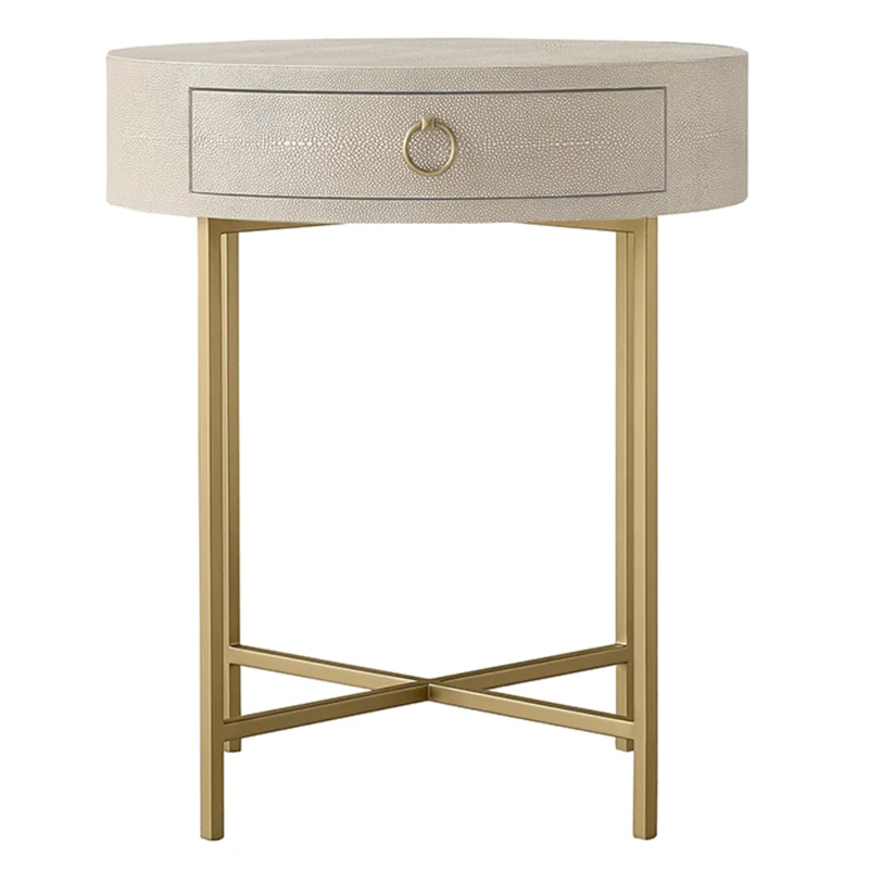 Gaston Stingray Round Ivory Side Table Приставной стол скат Золотой ivory ( слоновая кость ) Gaston Stingray Round Ivory Side Table Приставной стол скат Золотой ivory ( слоновая кость ) в Брянске | Loft Concept