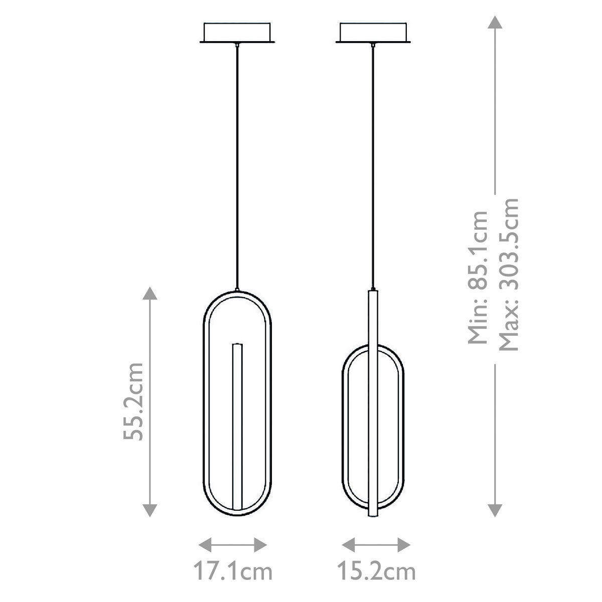 Подвесной светильник золотого цвета с двумя вытянутыми овальными рамками в форме скрепки Eurofase в Брянске