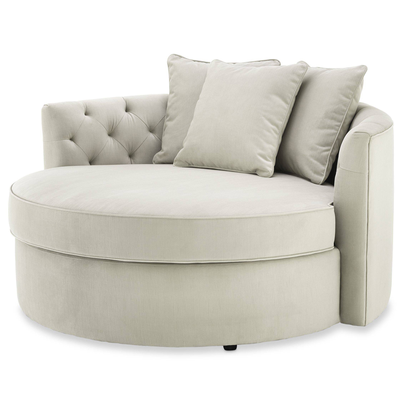 Диван Eichholtz Sofa Carlita Pebble grey Бежево-серый в Брянске | Loft Concept 