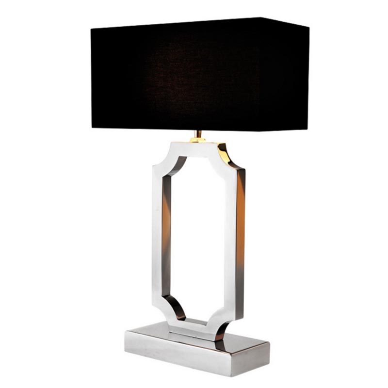 Настольная лампа Maureen Table Lamp Хром Черный Настольная лампа Maureen Table Lamp Хром Черный в Брянске | Loft Concept