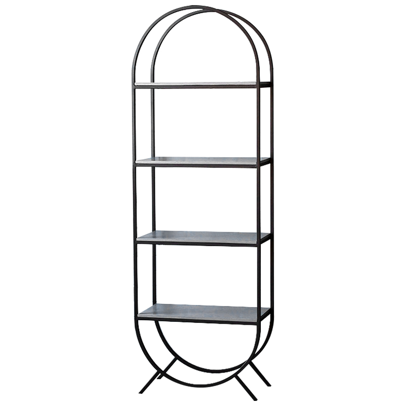Стеллаж Hugo Industrial Metal Rust Rack Черный Серый Стеллаж Hugo Industrial Metal Rust Rack Черный Серый в Брянске | Loft Concept