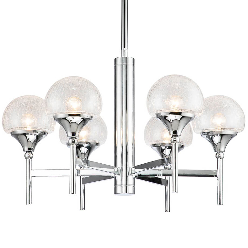 Люстра Lluis Chandelier 6 Хром Прозрачный Люстра Lluis Chandelier 6 Хром Прозрачный в Брянске | Loft Concept
