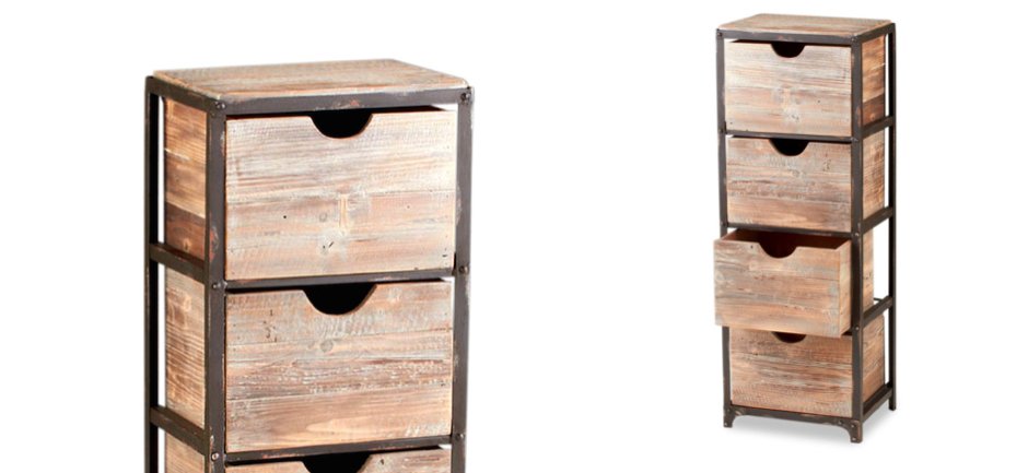 Тумба в винтажном стиле Industrial Metal Rust Tall Storage Shelf Тумба в винтажном стиле Industrial Metal Rust Tall Storage Shelf - Loft-Concept в Брянске