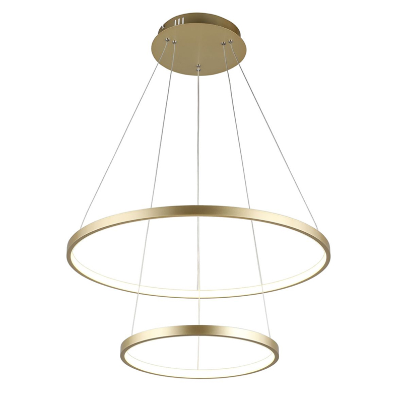 Люстра Ring Horizontal Double Gold Золотой Люстра Ring Horizontal Double Gold Золотой в Брянске | Loft Concept