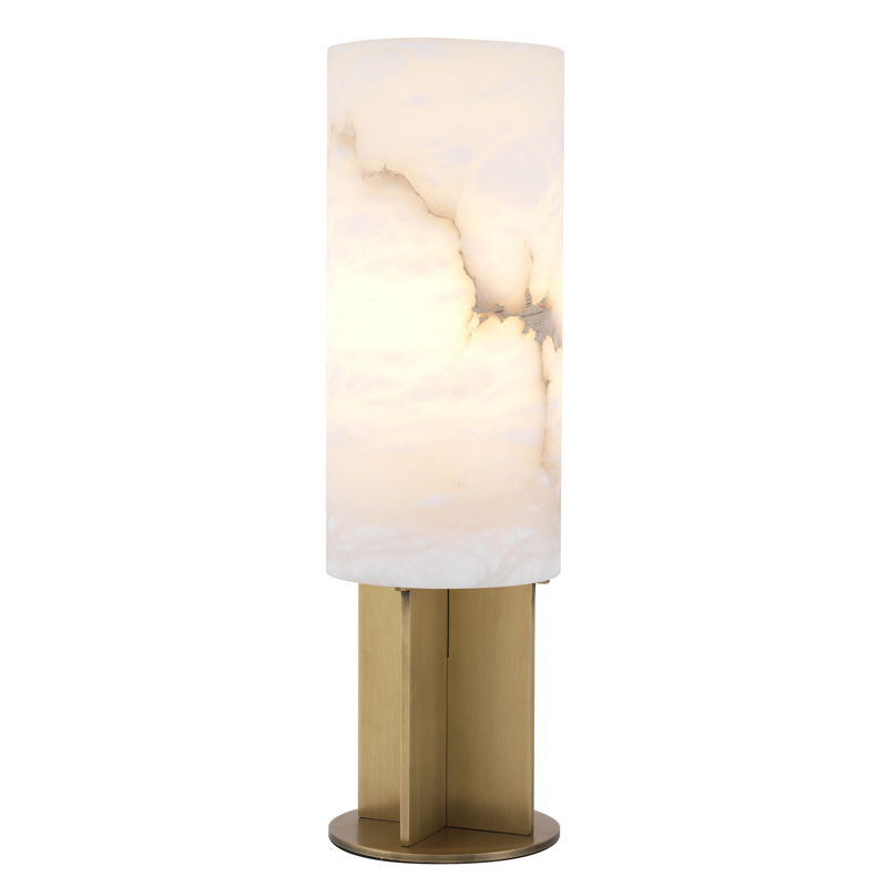Настольная лампа Eichholtz Table Lamp Giorgina Латунь Античная полированная Белый Настольная лампа Eichholtz Table Lamp Giorgina Латунь Античная полированная Белый в Брянске | Loft Concept